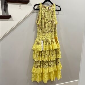 BRONX AND BANCO tiered lace dress